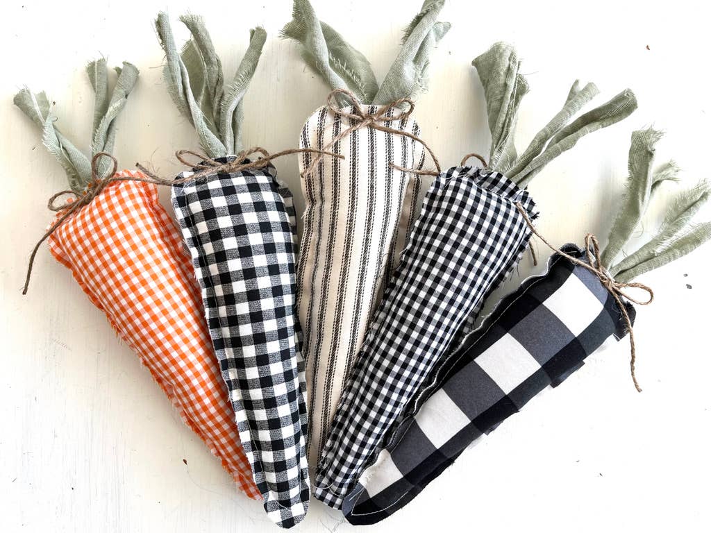 Rustic Fabric Regular Carrots 5 Pack-8 Options