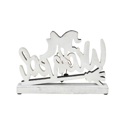 Wicked Witch Wooden Tabletop Decor Sign Spooky Halloween Home Accent 8x11.5x2