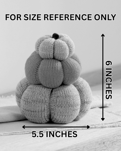 Stacked set of 3 Cozy Knit Pumpkins, Fall Home décor