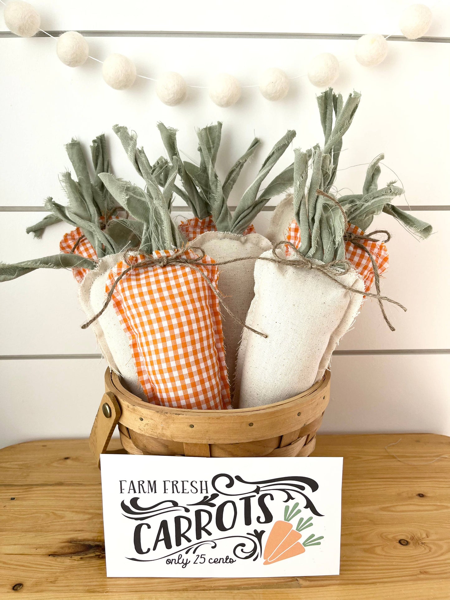 Rustic Fabric Regular Carrots 5 Pack-8 Options