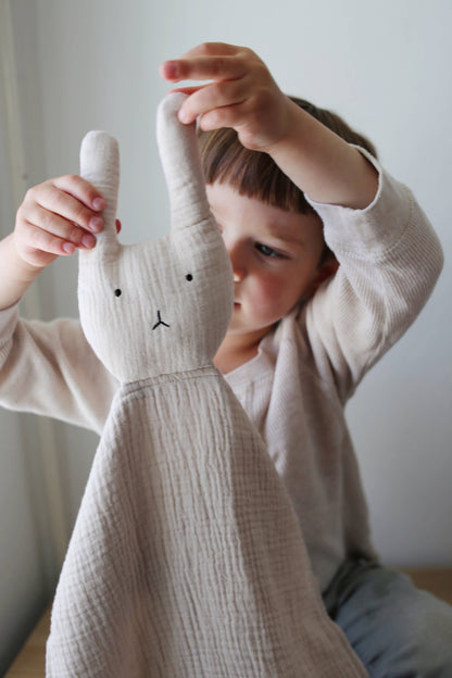 Organic Cotton Bunny Lovey Blanket