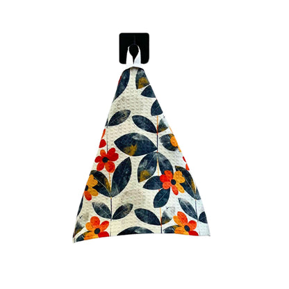 Distressed Flower Waffle Kitchen Washcloths