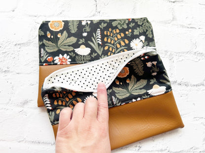 Cosmetic bag, Flat Make up bag, Zipper Pouch