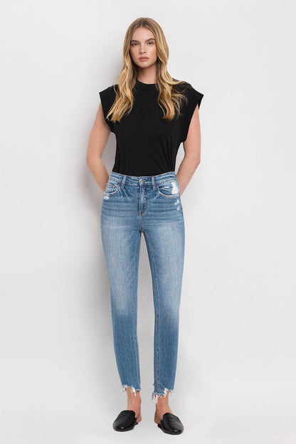 HIGH RISE ANKLE SKINNY JEANS F4750