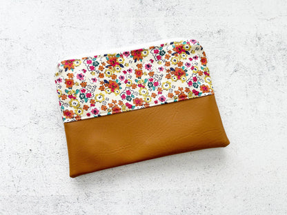 Cosmetic bag, Flat Make up bag, Zipper Pouch