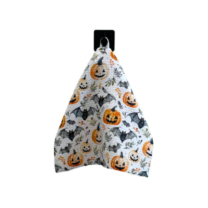 Halloween Bat and Pumpkin Driftless Waffle Washcloths