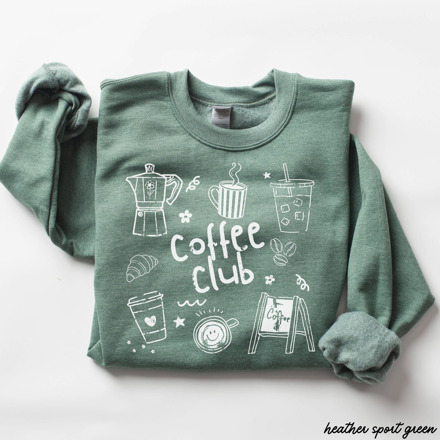 Coffee Club Doodle Sweatshirt *10 Colors (S-3X)