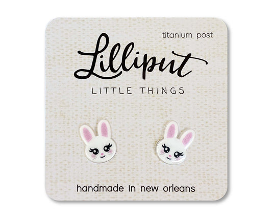 White Easter Bunny Earrings / Easter Earrings