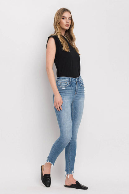 HIGH RISE ANKLE SKINNY JEANS F4750