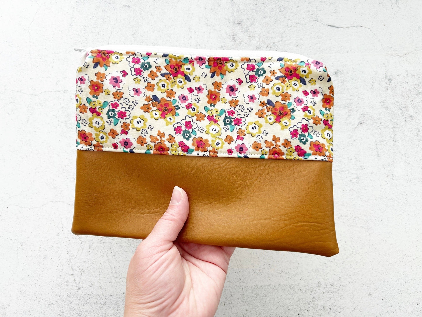 Cosmetic bag, Flat Make up bag, Zipper Pouch