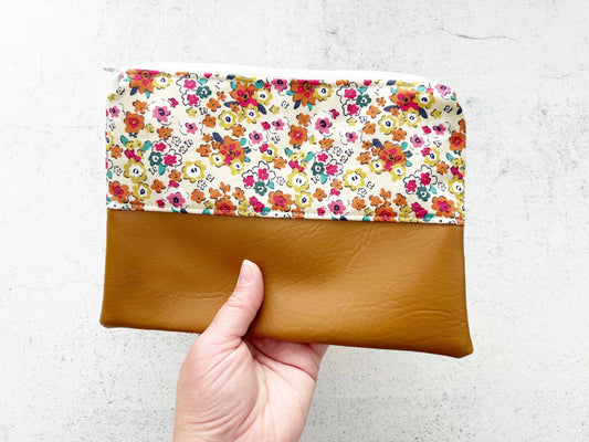 Cosmetic bag, Flat Make up bag, Zipper Pouch