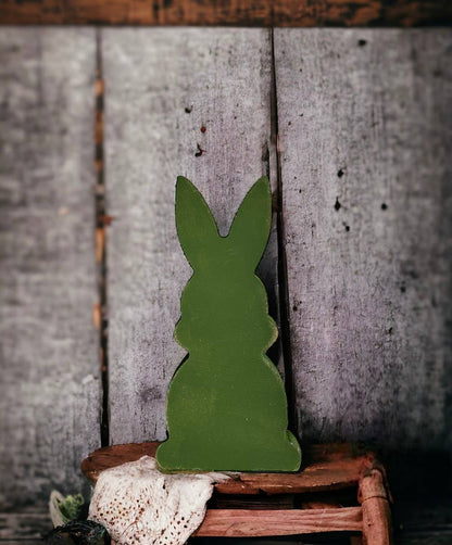 Primitive Rustic Wood Bunny Shelf Sitter - Style Four