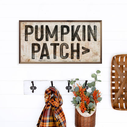 Pumpkin Patch Arrow White
