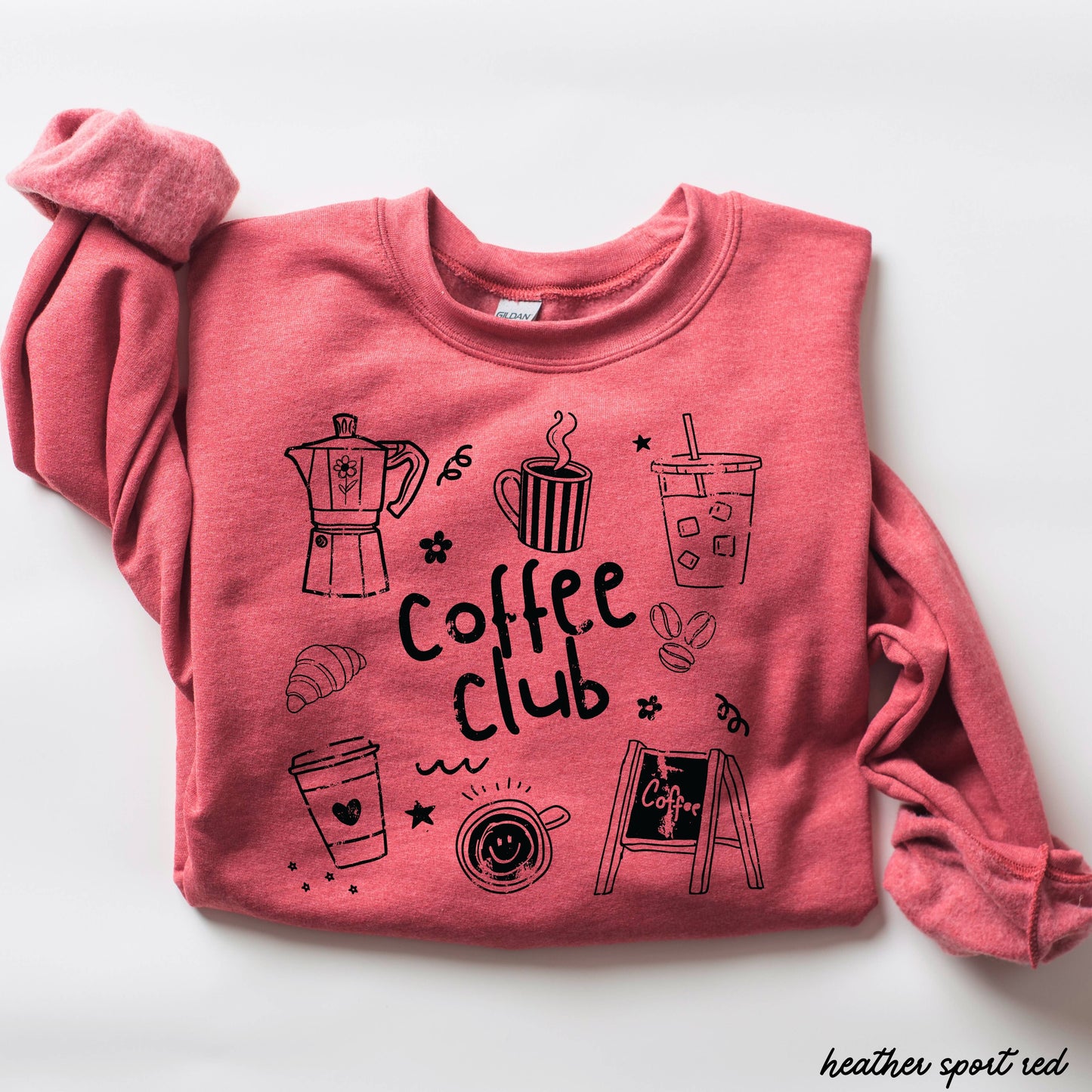 Coffee Club Doodle Sweatshirt *10 Colors (S-3X)