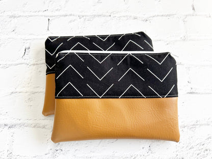 Cosmetic bag, Flat Make up bag, Zipper Pouch