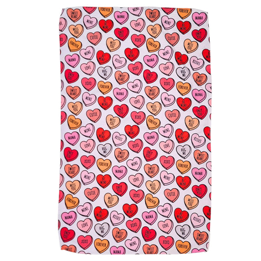 Valentines Be Mine Hearts Waffle Weave Towels - Home Decor