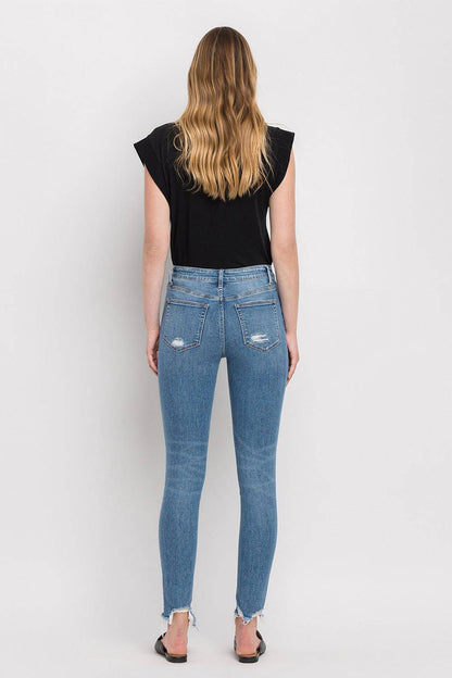 HIGH RISE ANKLE SKINNY JEANS F4750