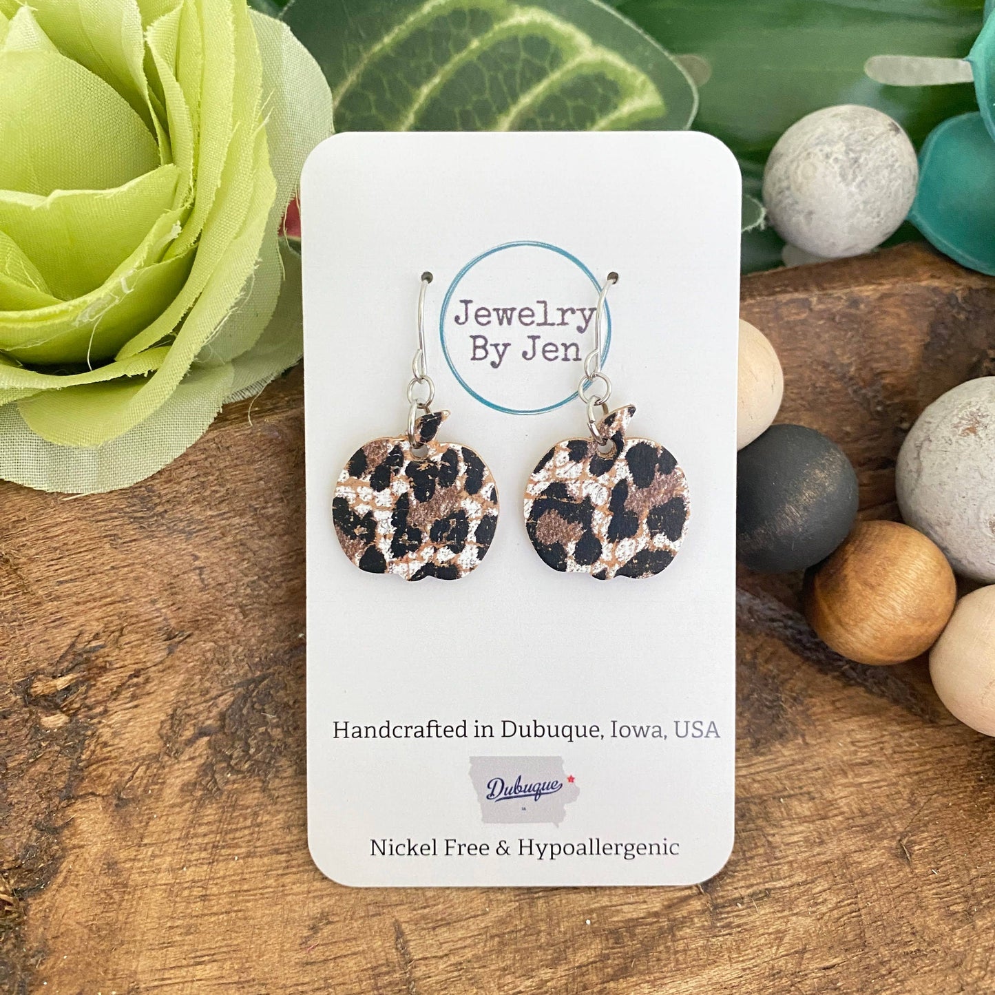 Mini Pumpkin Earrings: Baby Cheetah