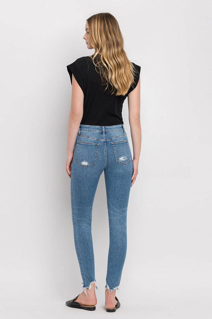 HIGH RISE ANKLE SKINNY JEANS F4750